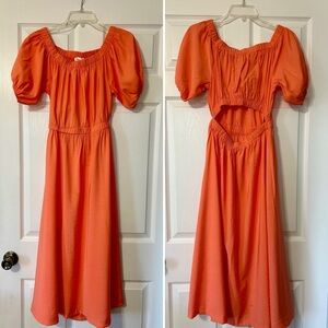 B.Calm Coral Open-Back Dress, Looks New! (Women’s Small, True South Boutique)